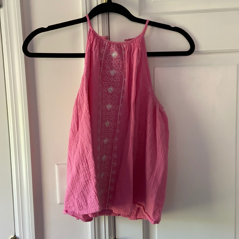 Pink Halter Tank Top